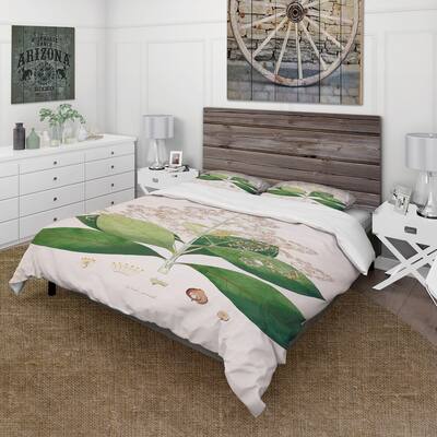 Designart 'Vintage London Plants III' Farmhouse Duvet Cover Set