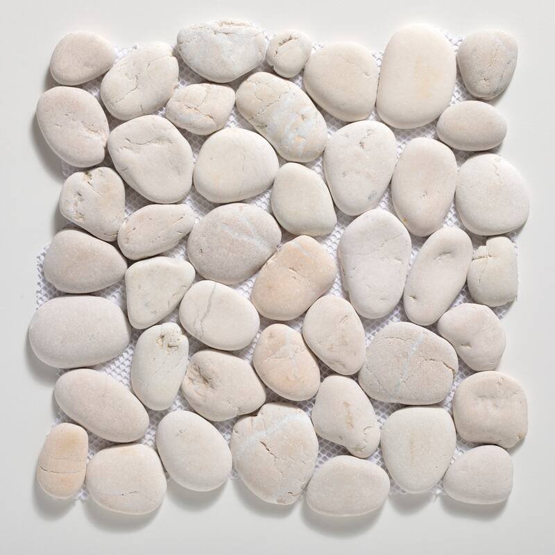 Classic Pebble 11 in. x 11 in. Mesh-Mounted Mosaic Wall and Floor Tile