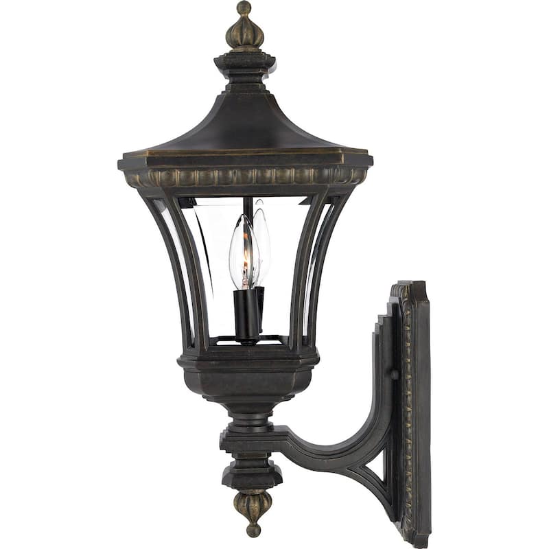 Devon 2-Light Outdoor Wall Lantern in Imperial Bronze - Imperial Bronze