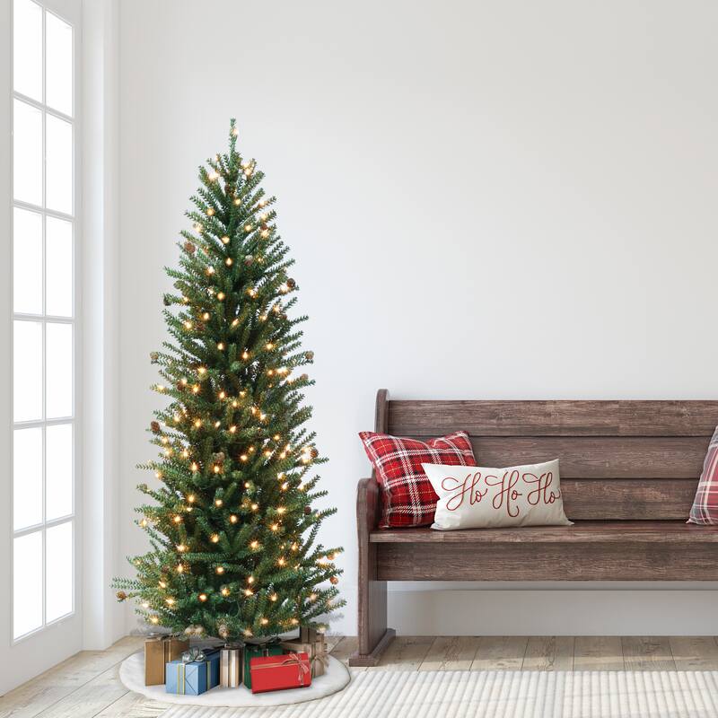 Puleo International Pre-Lit 6' Fir Artificial Christmas Tree