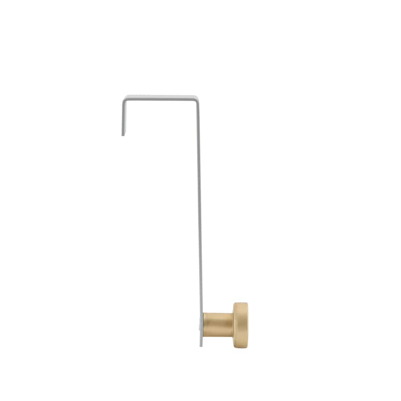 Elle Décor 3 Hook Over the Door Hook in Grey - 9.8" x 7.75" x 3.3"