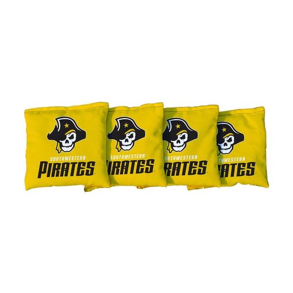 slide 2 of 3, Yellow Southwestern University Pirates Cornhole Bags All-Weather Resin Filled