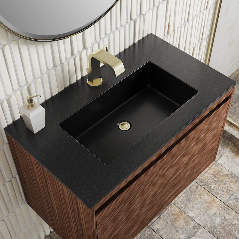 James Martin Vanities Mantova 31.5" Single Vanity Cabinet, Mid-Century Walnut