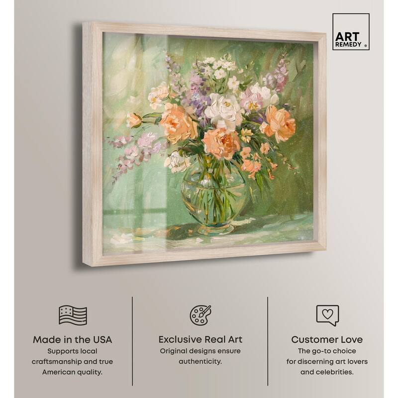 Vase and Greenery Shadowbox by Art Remedy