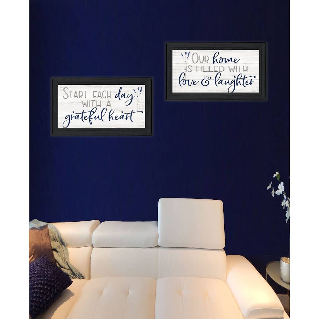 Trendy Decor 4U "Grateful Heart" Printed Framed Wall Art by Susie Boyer