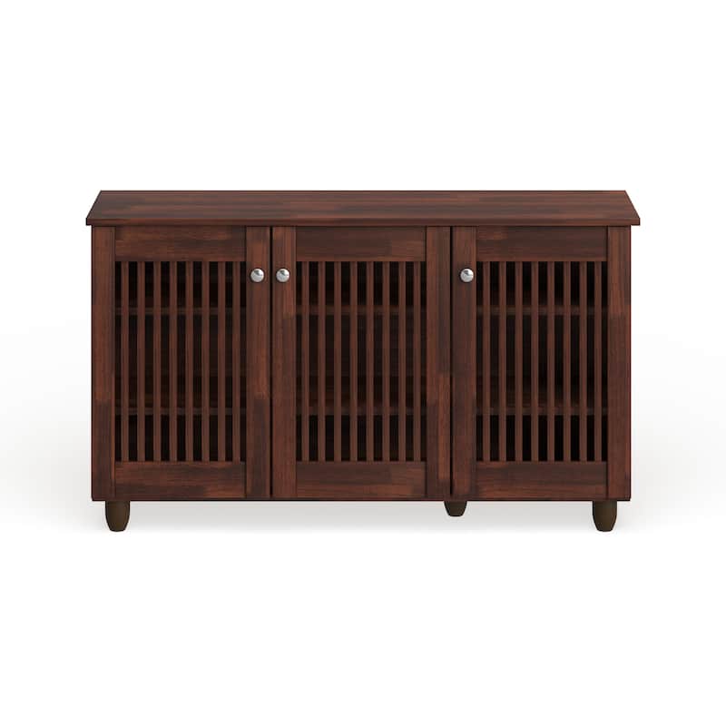 Copper Grove Angelina Dark Brown 3-door Shoe Cabinet