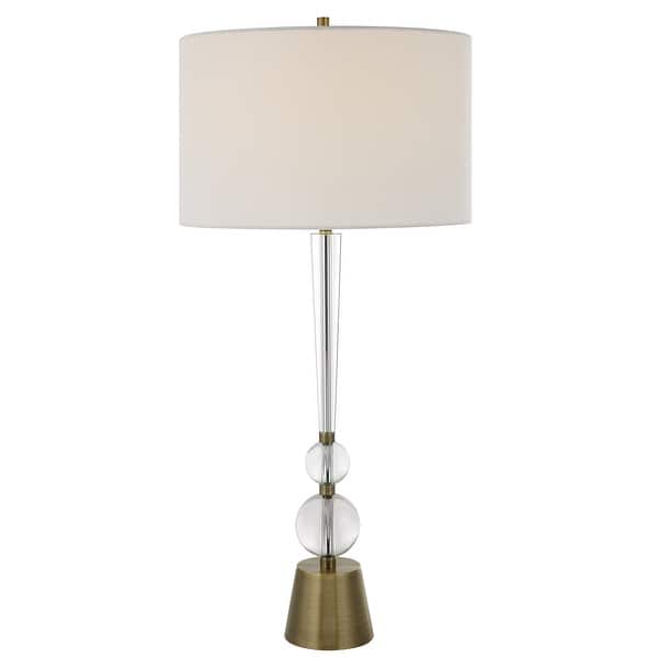 slide 2 of 7, Uttermost Annily Crystal Table Lamp - 37"H,   Shade 11"H x 17"Dia