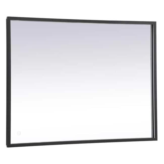Elegant Lighting MRE62736 Pier 36" W x 27" H Modern Rectangular - Black