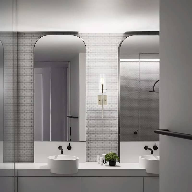 Light Society Montreal Clear Glass Wall Sconce