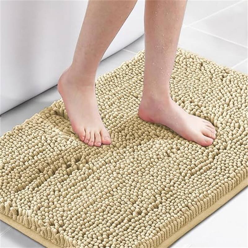 Bath Mat Bathroom Rug - Beige - 20" x 32"
