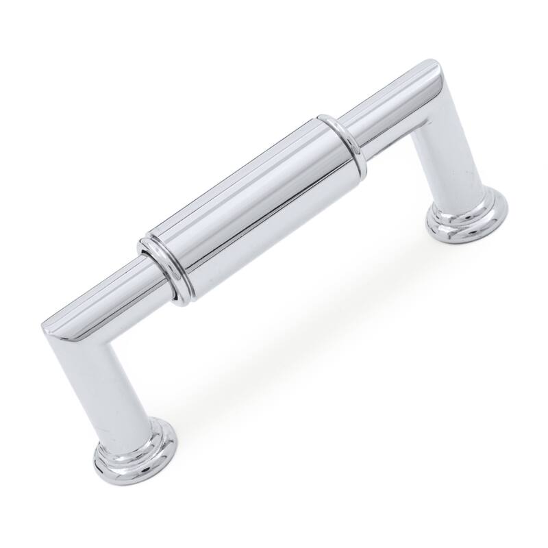 RK International Cylinder 3 Inch Center to Center Handle Cabinet Pull - Polished Chrome