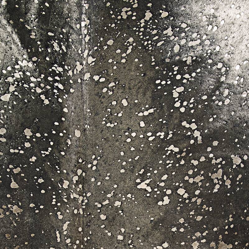 Handmade Vail Moonstone Cowhide Leather Area Rug - 7' x 7'4"