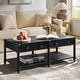 preview thumbnail 11 of 22, HULALA HOME Derk Transitional 47"W Spindle Fluted Rectangular Storage Coffee Table with Solid Wood Drawers