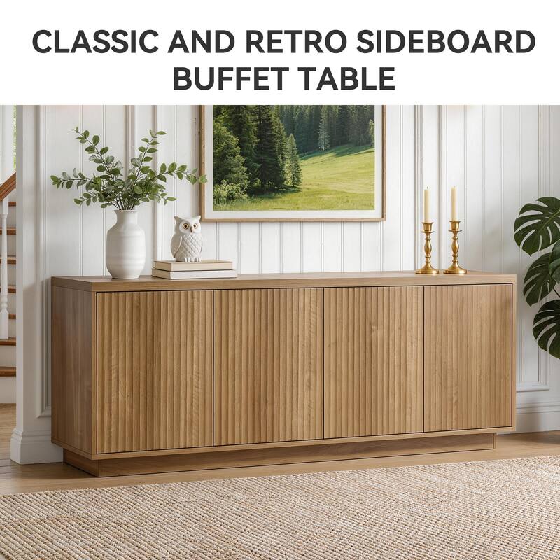 Modern Buffet Cabinet Sideboard with 4-Doors