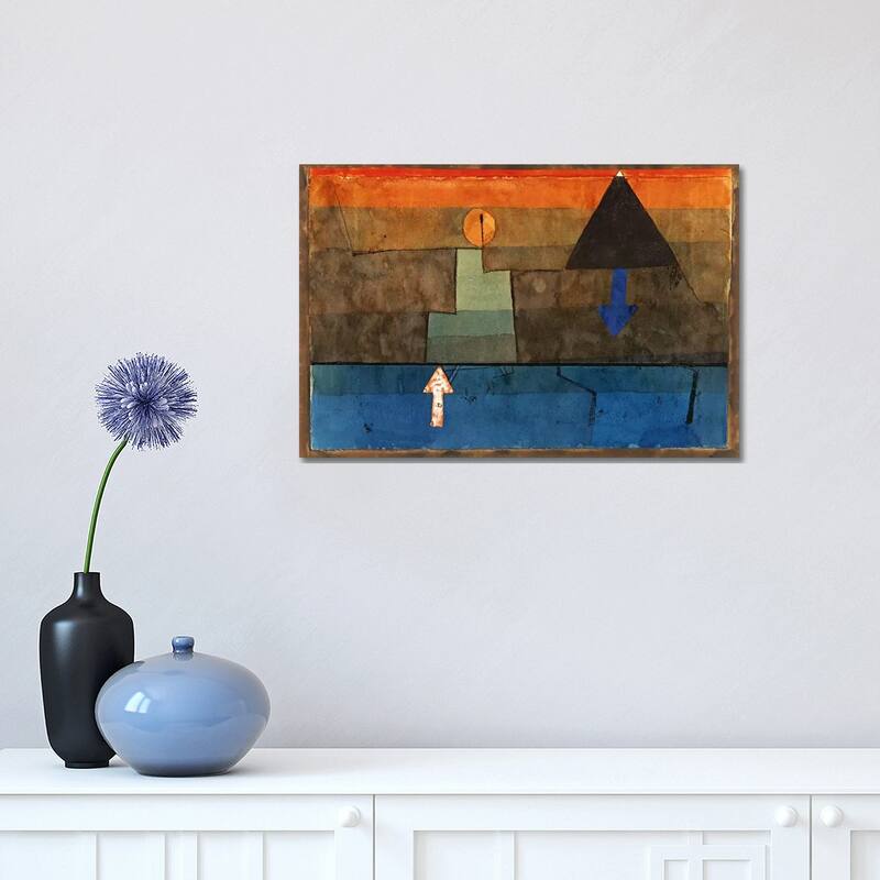 iCanvas "Contrasts in the Evening (Blue and Orange) 1924-1925" by Paul Klee Canvas Print - 12x18x1.5