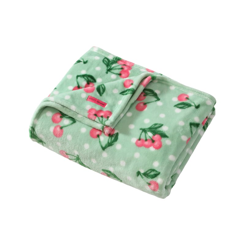 Betsey Johnson Printed Ultra Soft Plush Fleece Throw Blanket