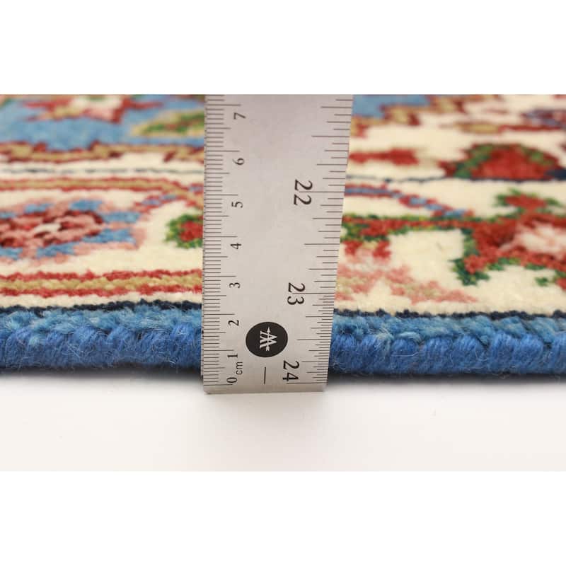 ECARPETGALLERY Hand-knotted Serapi Heritage Blue Wool Rug - 2'6 x 9'11