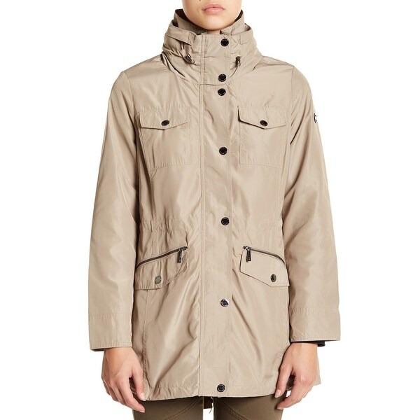 michael kors funnel neck hooded anorak