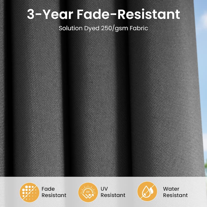 Crestlive Products 15ft Double-sided Patio Umbrella Solar LED Lighted Outdoor Market Umbrella