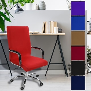 Home Garden Office Desk Computer Chair Cover Swivel Rotate Seat Armchair Slipcover Decors Wedding Supplies