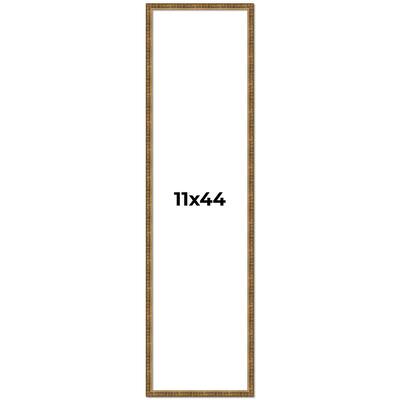 11x44 Frame Gold Solid Wood Picture Frame - Complete Modern Photo