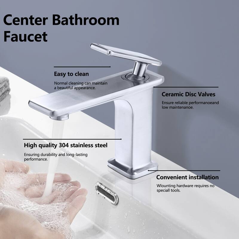 Topcraft 6/12in Single Handle Single Hole Bathroom Faucet Bathroom Vessel Faucet