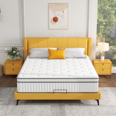 12 Inch Hybrid Full Mattress,Memory Foam Hybrid 12 Inch Full Size Springs Mattresses, Medium Feel Mattress for Pressure Relief