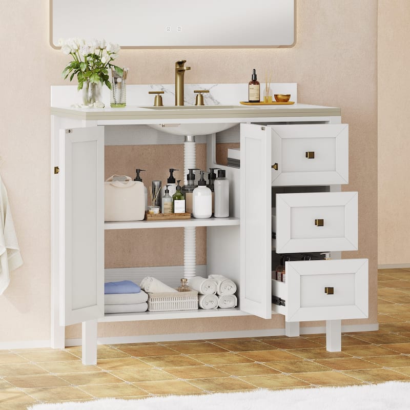 Moasis 36"/40"/ 47" Bathroom Vanity Cabinet with Sink