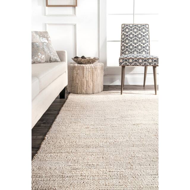 nuLOOM Handwoven Reversible Jute and Cotton Area Rug