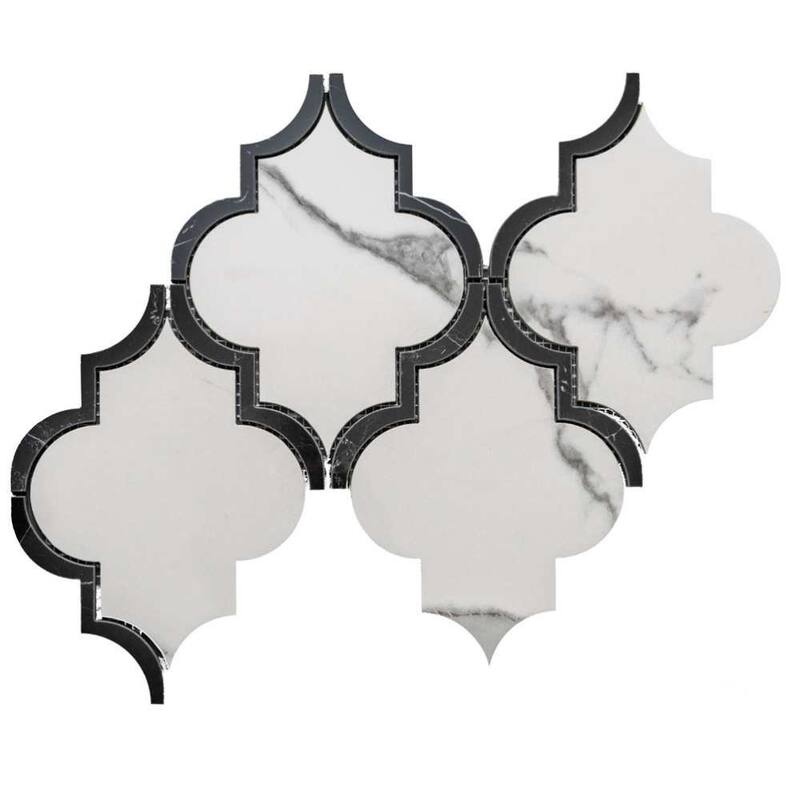 The Tile Life Stately Lantern 9x14 Porcelain Floor, Wall & Backsplash Tile - White - 4 x 4 Sample