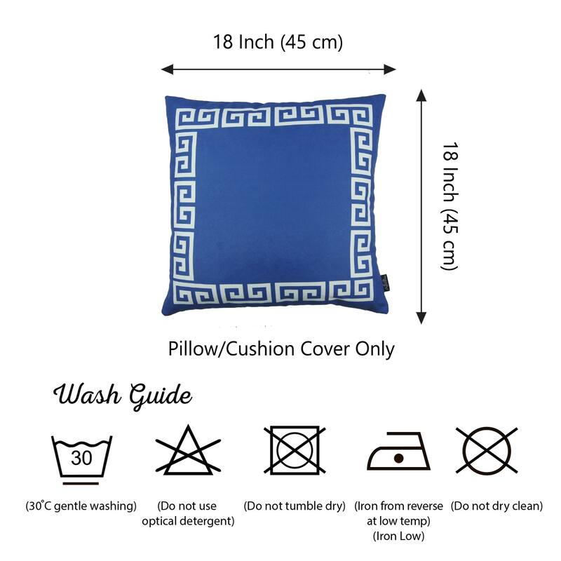 Porch & Den Schmidlin Greek Key Printed Throw Pillow Cover