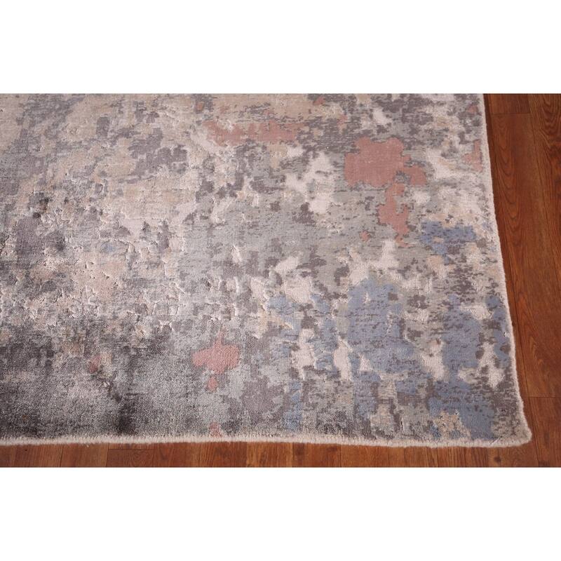 Contemporary Abstract Area Rug Handmade Oriental Wool Carpet - 5'3"x 7'6"