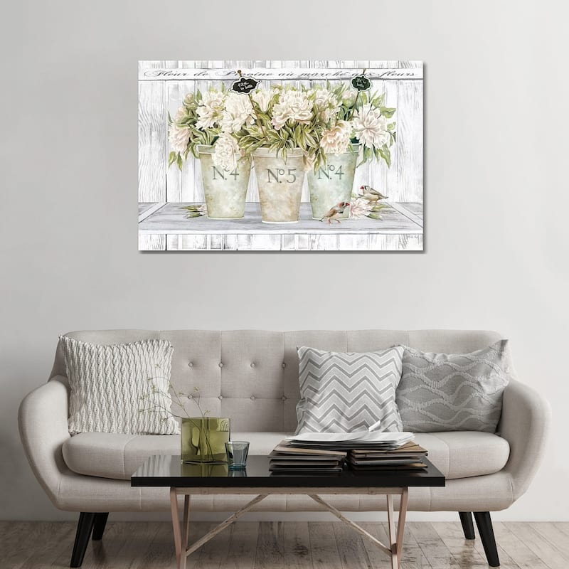 iCanvas "French Peonies Still Life II " by Cindy Jacobs Canvas Print - 32x48x1.5