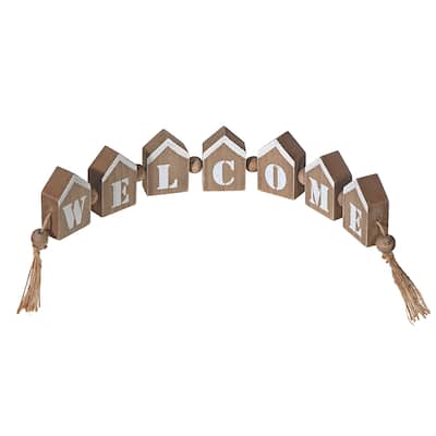 IH Casa Decor Welcome House Block Beaded Stand