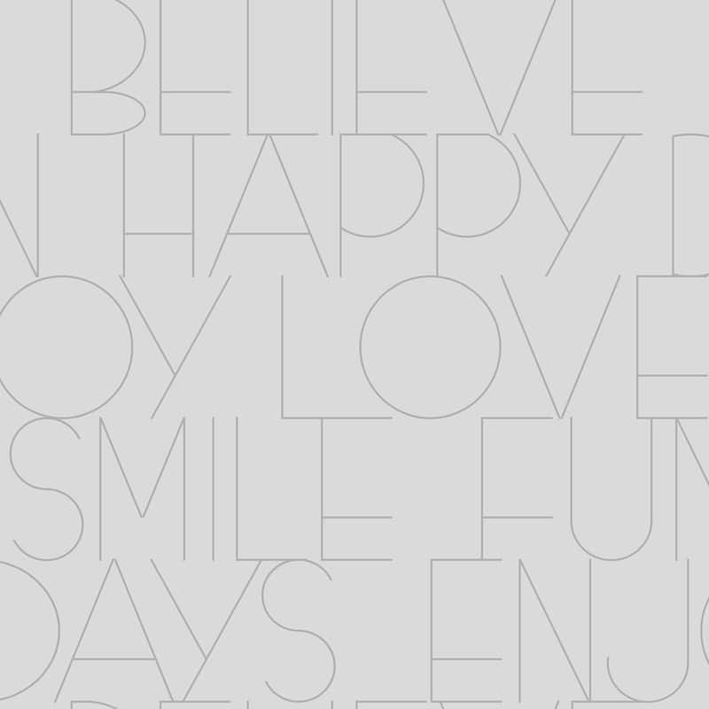 Fine Decor Oslo Silver Positive Text Wallpaper