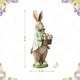 preview thumbnail 24 of 22, Glitzhome Easter Resin Bunny Boy Girl Table Statue Decoration Rabbit Figurine with Flower Party Ornaments