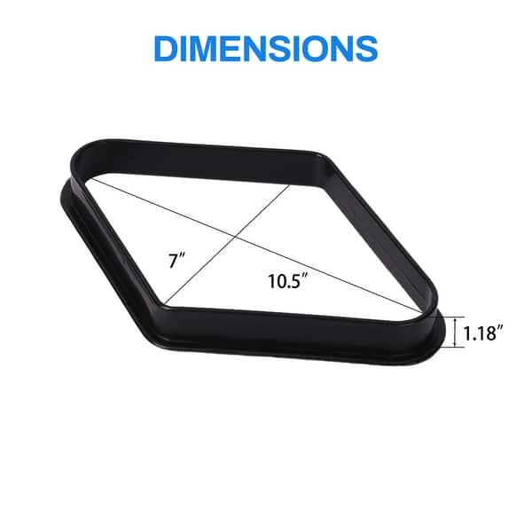 Triangle 9 Ball Plastique Noir Américain - Rack 15 Boules 57 Mm - Billard US Standard