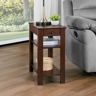 Convenience Concepts Designs2Go 1 Drawer Baja Chairside End Table with Shelves