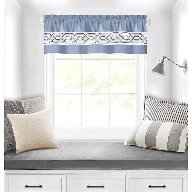 Achim Paige Window Curtain Valance - 55" x 13" - Blue