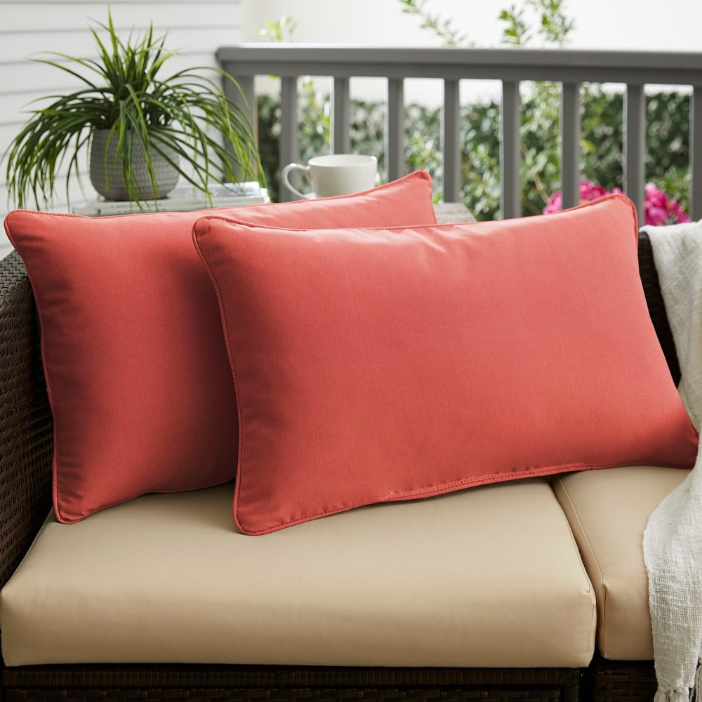 Sorra Home Sunbrella Outdoor Corded Pillow Single