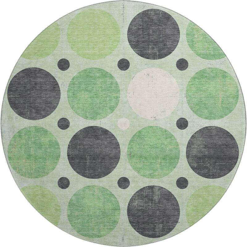 Premium Washable Super Soft Casual Circles Mayfield Rug