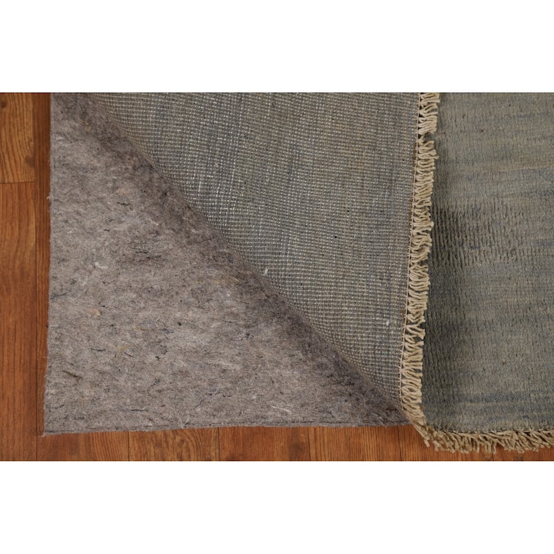 Hand Knotted Oriental 100% Wool Carpet Modern Modern Greys & Charcoal Gabbeh Area Rug - 5' 1'' X 3' 4''