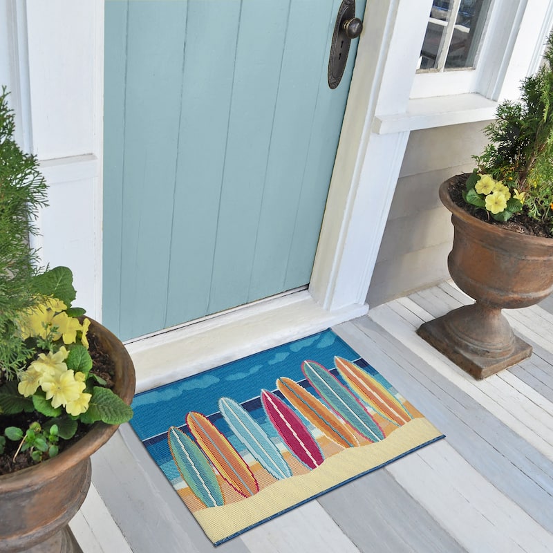 Liora Manne Esencia Surf Break Indoor/Outdoor Mat