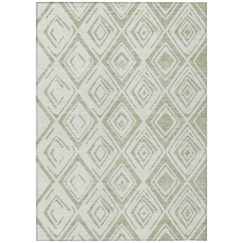 Machine Washable Indoor/ Outdoor Chantille Ombre Diamonds Rug