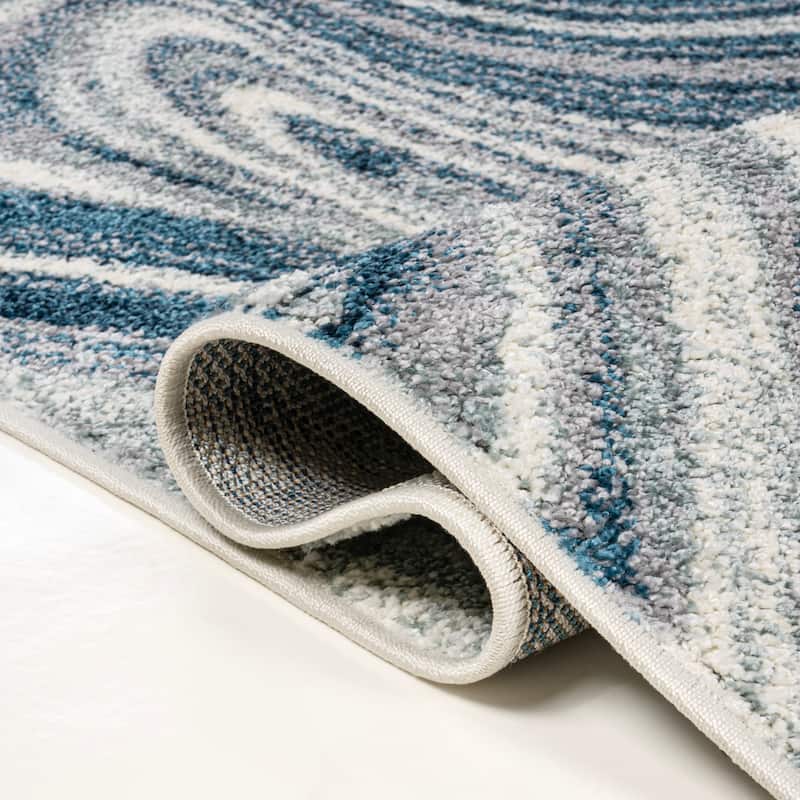 JONATHAN Y Zoe Contemporary Glam Abstract Marble Area Rug