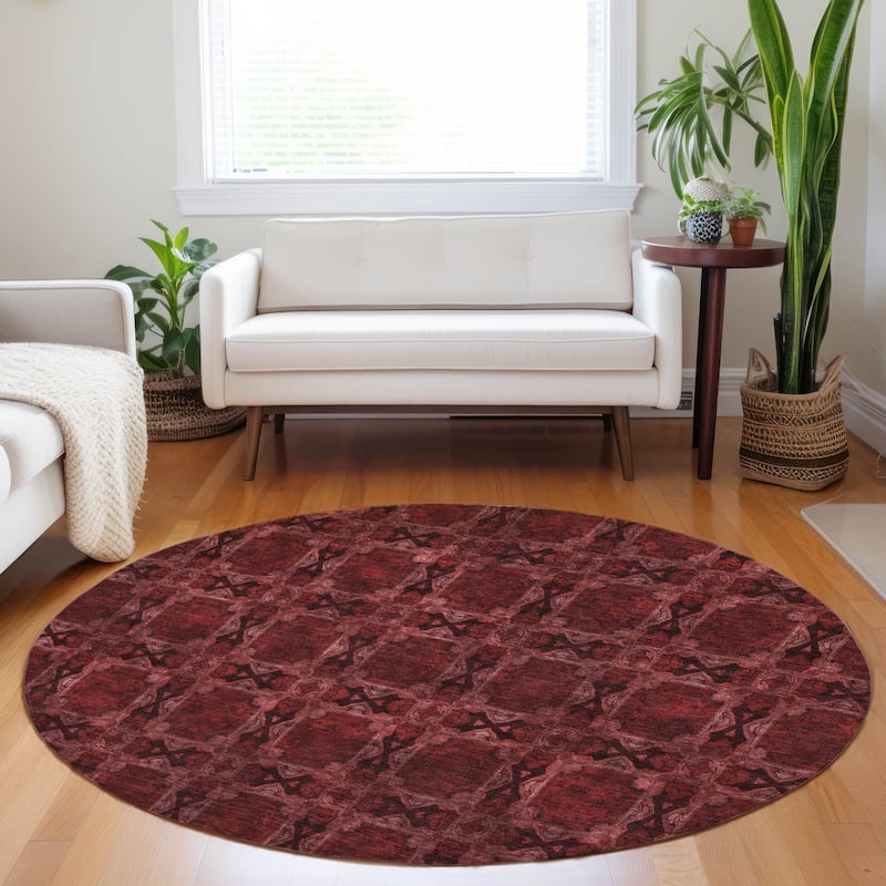 Almomi Garden-Inspired Weather Resistant Versatile Elegance Outdoor Rug