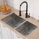 preview thumbnail 39 of 45, Kraus 3-in-1 Set Undermount Kitchen Sink, Pulldown Faucet, Dispenser