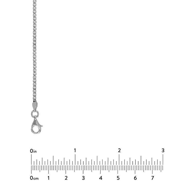 Curata 925 Sterling Silver Oxidized 2.1mm Round Box Chain for Men