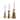 Transpac Resin 10 in. Gold Christmas Tassel Candle Holder Set of 3