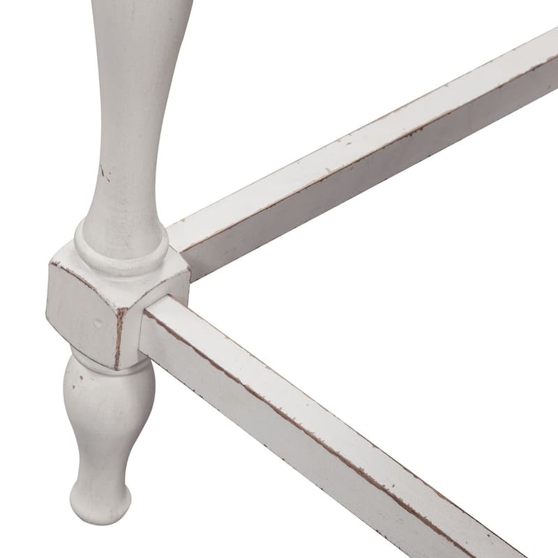 Magnolia Manor Antique White Weathered Bark Spindle Back Counter Chair (Set of 2)